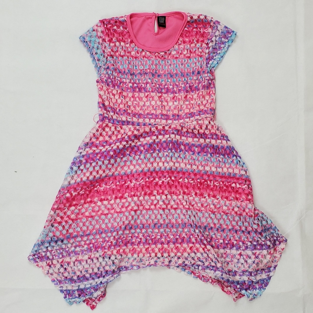 Star Ride Girls Pink and Purple Dress Size L (6x)